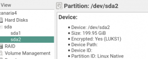 Partitioner: show the type of encryption