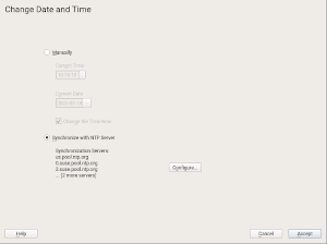 Timezone dialog in a running system