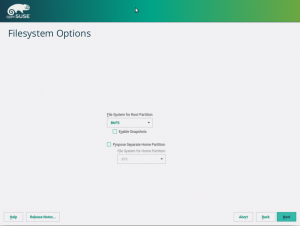 Fourth step of the guided partitioning setup mock-up