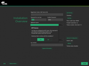 NTP configuration in YaST