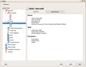 RAID details in the rewritten partitioner