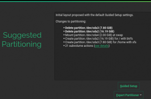 Default initial partitioning proposal