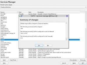 New summary of changes in the Services Manager