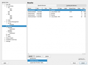 Bcache devices in the Partitioner