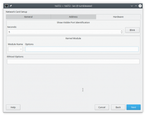 New hardware tab in YaST Network