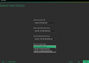 SUSE Manager setup - third screen
