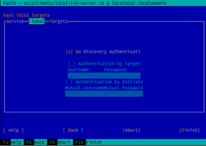 Old iSCSI LIO Server Module UI